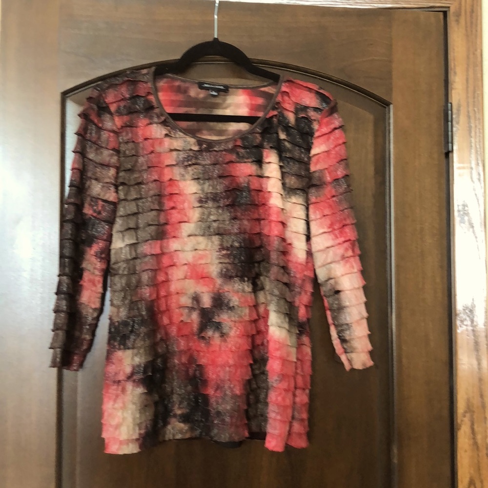 3/4 Sleeve Ruffled Dress Shirt